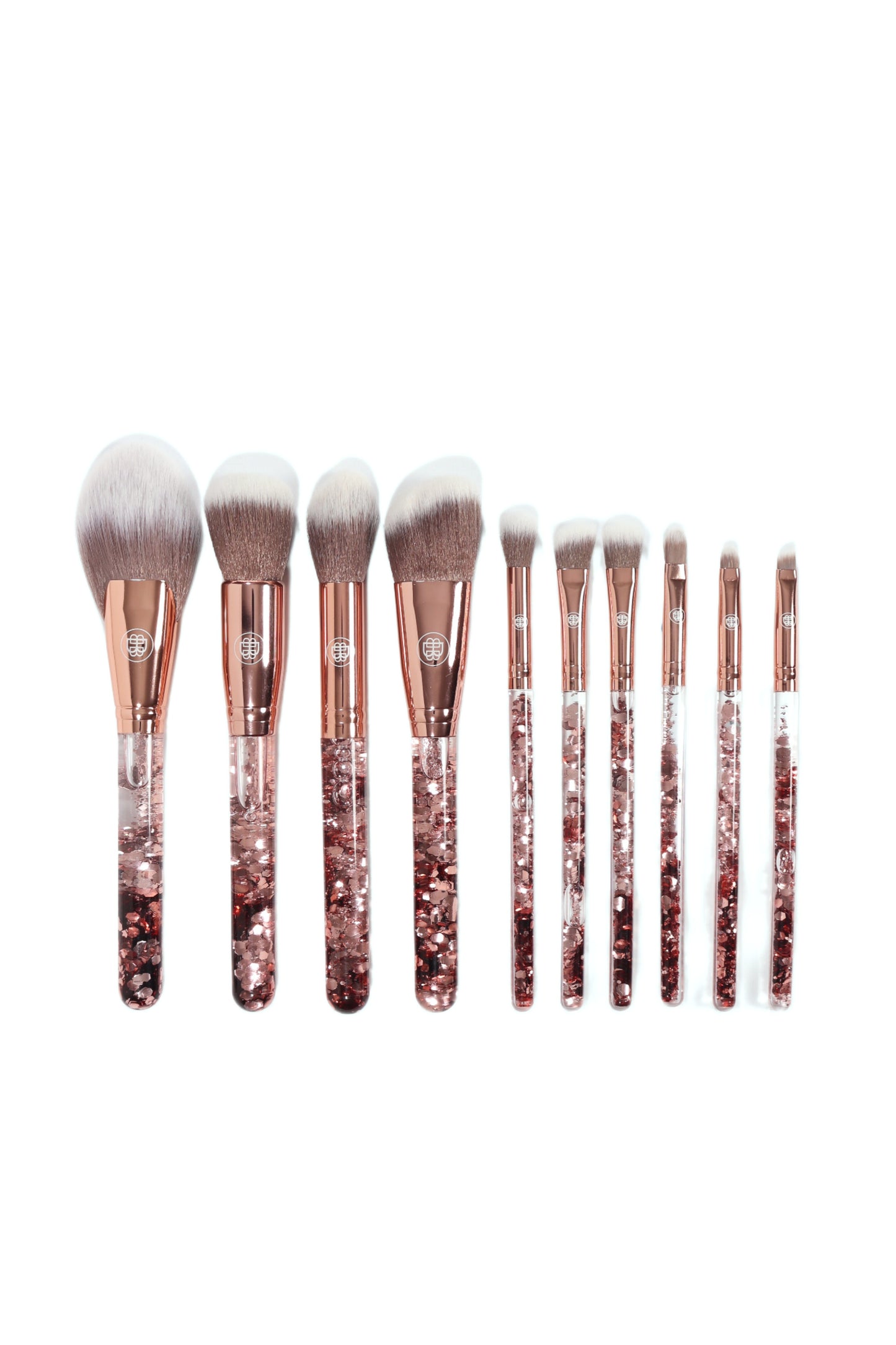 Rose Gold Wonder Wand 10 pc Makeup Brush Set