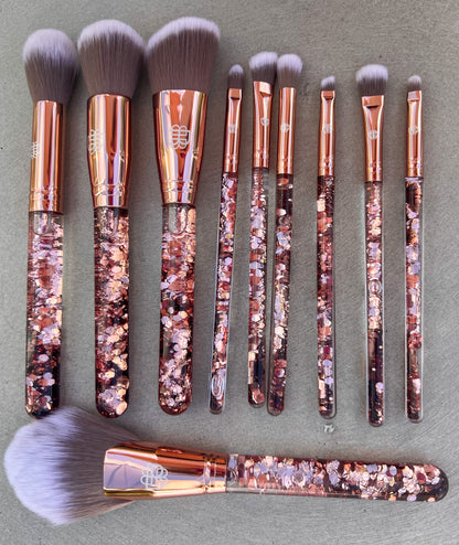 Rose Gold Wonder Wand 10 pc Makeup Brush Set